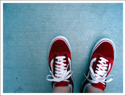 red shoes